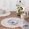 Hello Honey® Natural Cotton Blend Crocheted Round Placemat